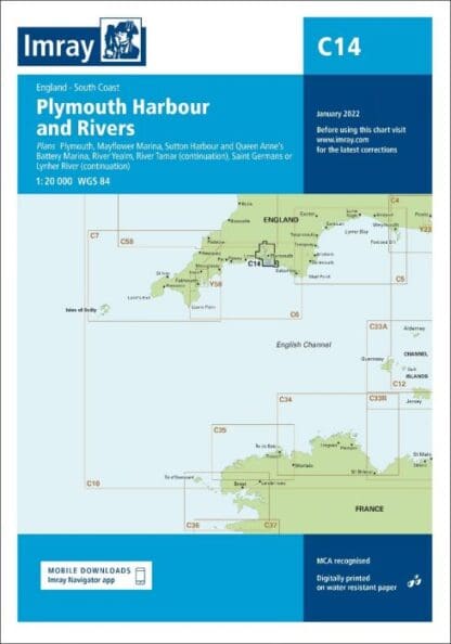 Imray Chart C14 - Plymouth Harbours & Rivers