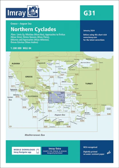 Imray Chart G31 Northern Cyclades