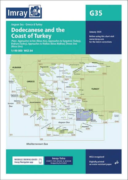 Imray Chart G35 Dodecanese and the Coast of Turkey