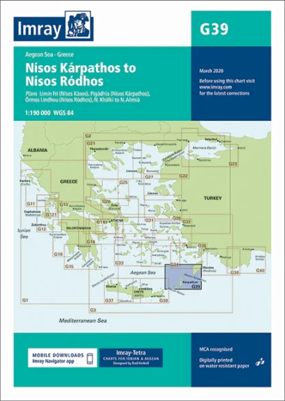 Imray Chart G39 Nísos Kárpathos to Nísos Ródhos