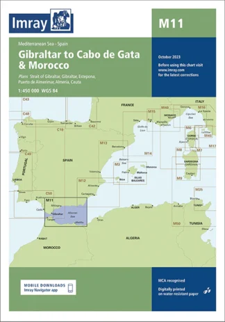 Imray Chart M11 Gibraltar to Cabo de Gata and Morocco