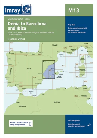 Imray Chart M13 Dénia to Barcelona and Ibiza