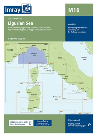 Imray Chart M16 Ligurian Sea