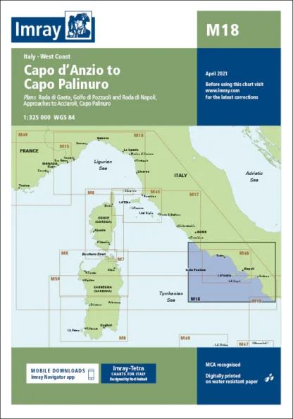 Imray Chart M18 Capo d'Anzio to Capo Palinuro