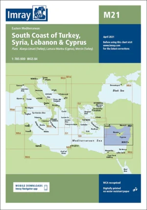 Imray Chart M21 South Coast of Turkey, Syria, Lebanon and Cyprus