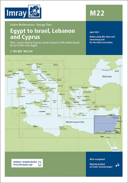 Imray Chart M22 Egypt to Israel, Lebanon and Cyprus