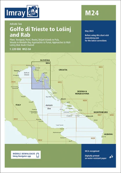 Imray Chart M24 Golfo di Trieste to Lošinj and Rab