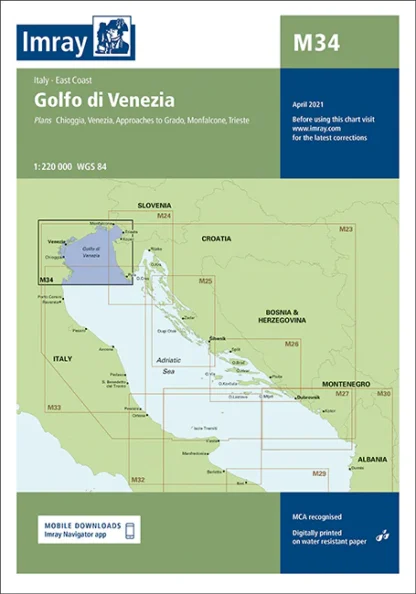 Imray Chart M34 Golfo di Venezia