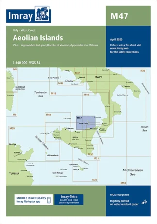 Imray Chart M47 Aeolian Islands