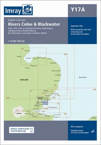 Imray Chart Y17A The Rivers Colne and Blackwater