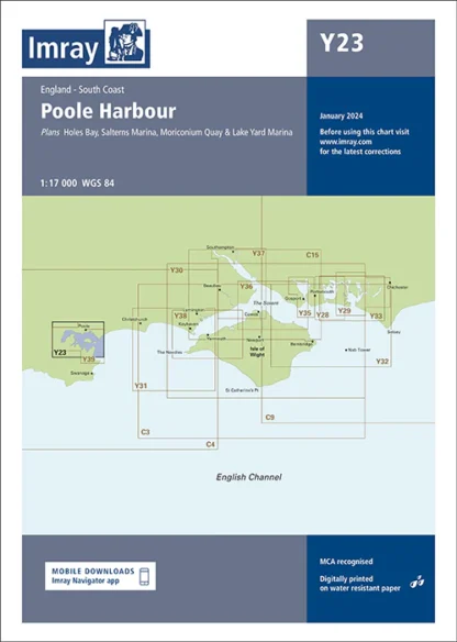 Imray Chart Y23 Poole Harbour