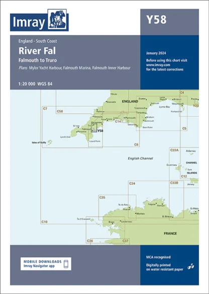 Imray Chart Y58 River Fal