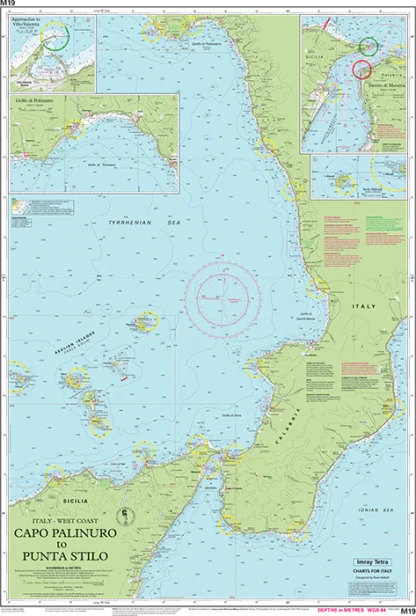 Imray Chart M19 Capo Palinuro to Punta Stilo