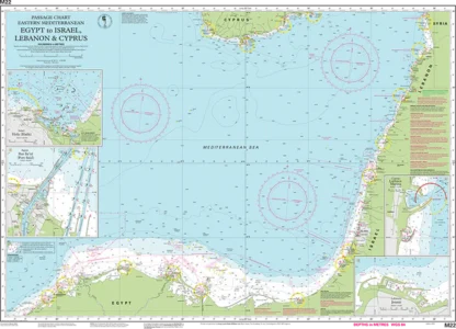 Imray Chart M22 Egypt to Israel, Lebanon and Cyprus