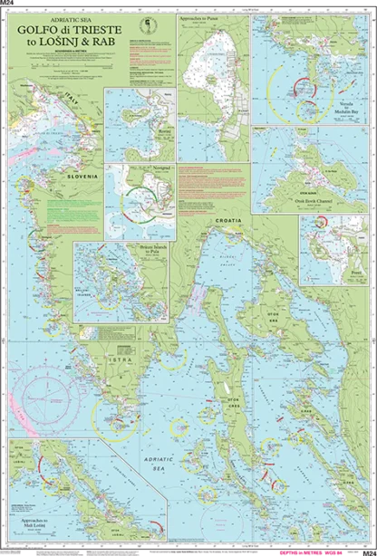 Imray Chart M24 Golfo di Trieste to Lošinj and Rab