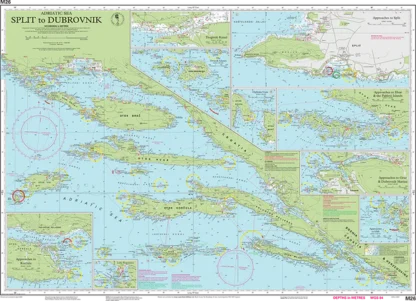 Imray Chart M26 Split to Dubrovnik