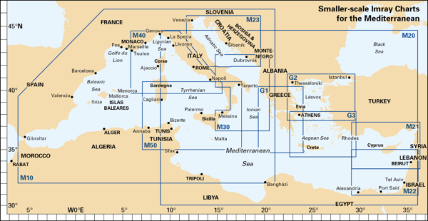 Imray Eastern Mediterranean coverage