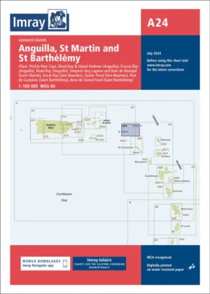 Imray Chart A24 Anguilla, St Martin and St Barthélémy