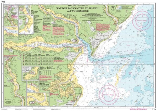 Imray Chart Y16 Walton Backwaters to Ipswich and Woodbridge