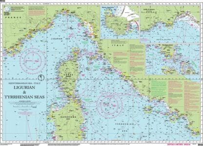 Imray Chart M40 Ligurian and Tyrrhenian Seas