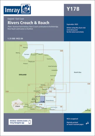 Imray Chart Y17B The Rivers Crouch and Roach