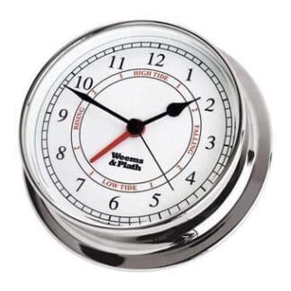 WEEMS AND PLATH CHROME ENDURANCE 125 TIME & TIDE CLOCK