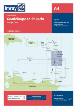 Imray Chart A4 Guadeloupe to St Lucia Passage Chart