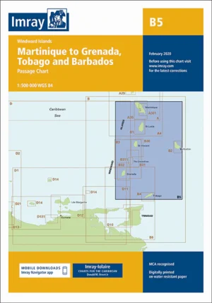 Imray Chart B5 Martinique to Tobago and Barbados Passage Chart