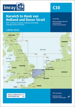 Imray Chart C30 Harwich to Hoek van Holland and Dover Strait