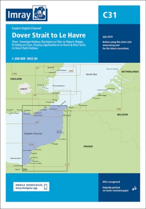 Imray Chart C31 Dover Strait to Le Havre