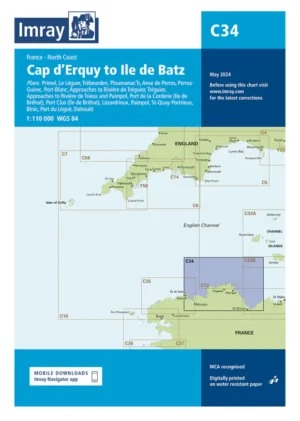 Imray Chart C34 Cap d'Erquy to Ile de Batz