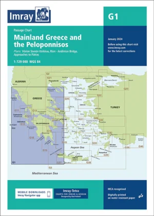 Imray Chart G1 Mainland Greece and the Peloponnisos