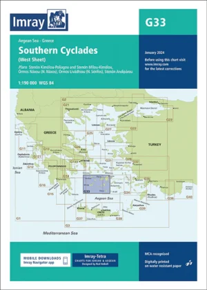 Imray Chart G33 Southern Cyclades (West Sheet)