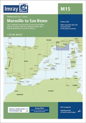 Imray Chart M15 Marseille to San Remo