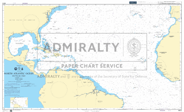 Image of ADMIRALTY CHART 4012: NORTH ATLANTIC OCEAN SOUTHERN PART