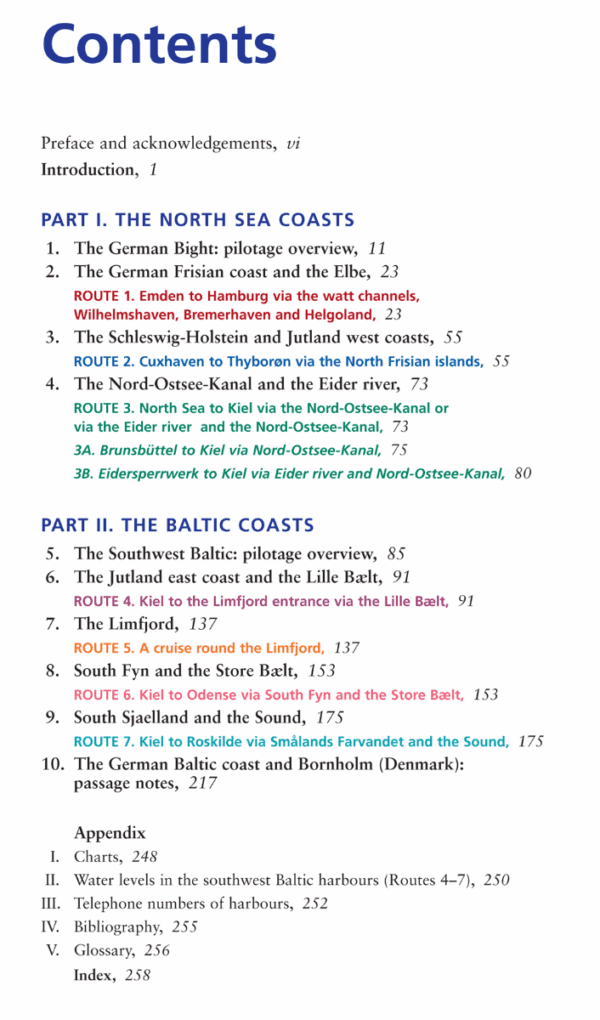 Content Page for Denmark Pilot Guide by Nicholas Hill